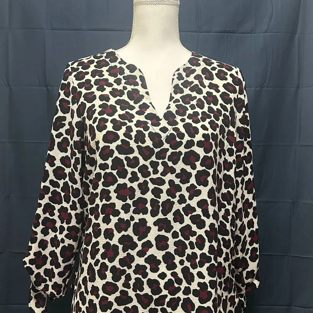Michael Kors leopard print pullover blouse, medium